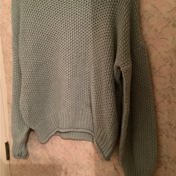 SHEEQUES~SWEATER BLOUSE~ SOFT BLUE~2X-3X - Picture 4 of 6